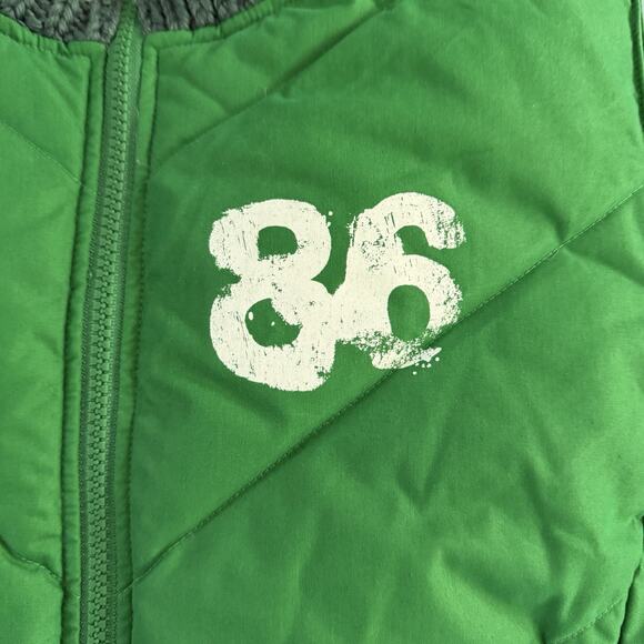 Victoria’s Secret Pink True Pink Love Y2K Green Zip Puffer Vest - Picture 5 of 7